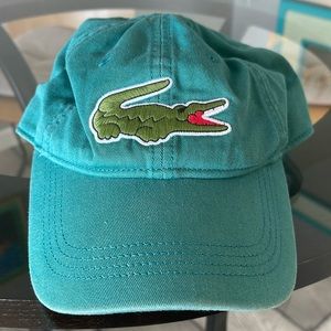 Lacoste Green Alligator Logo Embroidered Baseball Hat. Adjustable 100% Cotton